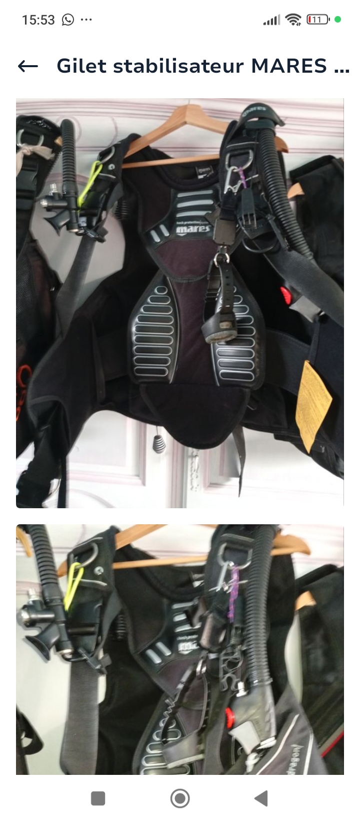 Gilet stabilisateur MARES série premium avec Back Protection System (renfort dorsal ergonomique pour un maintien et un confort exceptionnels)