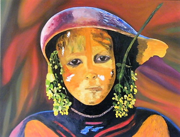 toiles de différentes dimmensions vendues par la peintre elle-même