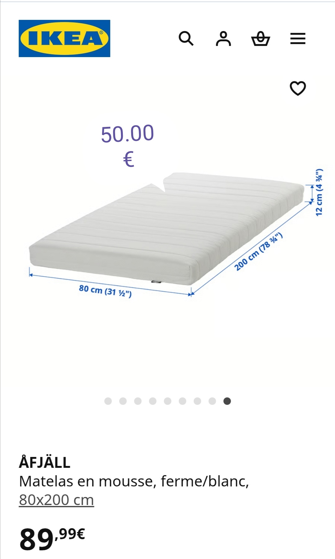 Matelas 1 place